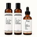 Jewett Naturals 3-Step Skincare System with Tea Tree Face Wash, Tea Tree Face Toner and Super Serum