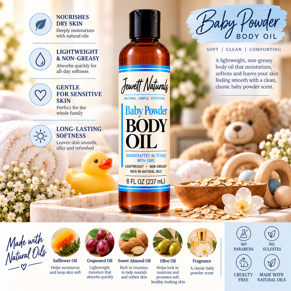 Baby Powder Body Oil
